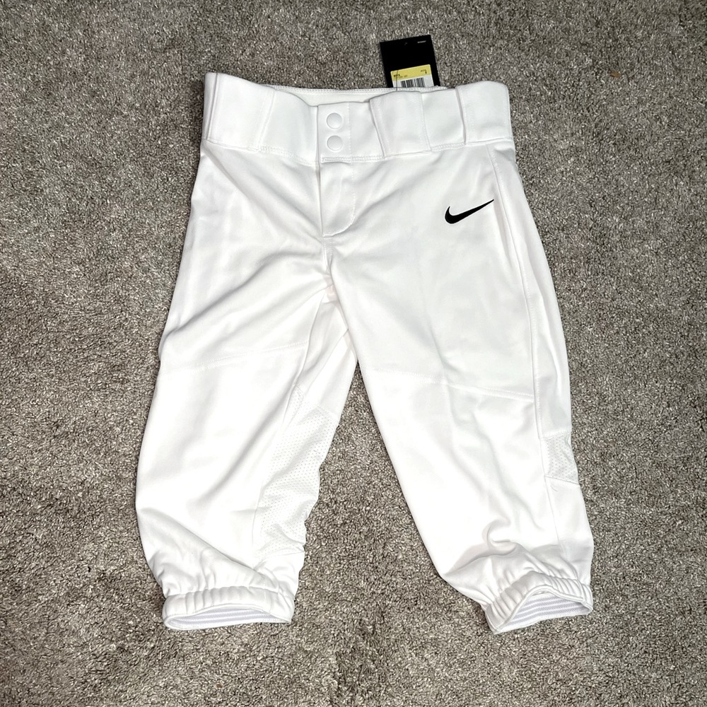 Nike youth size medium white knickers baseball pants.